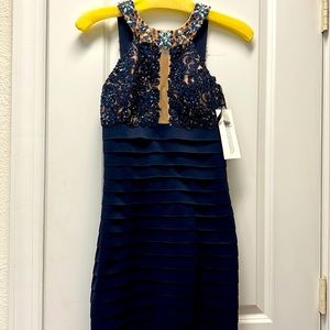 Formal cocktail length dress